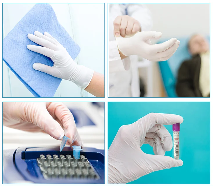 Medical Vinyl Examination Gloves Powder Free Food