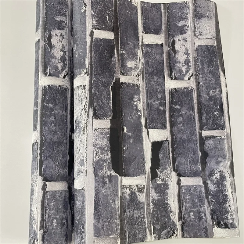 Sticker Wallpaper Brick 3D Space Mural Vinyl Wallpaper for Walls Gray Wallpaper Auto Colant Murale