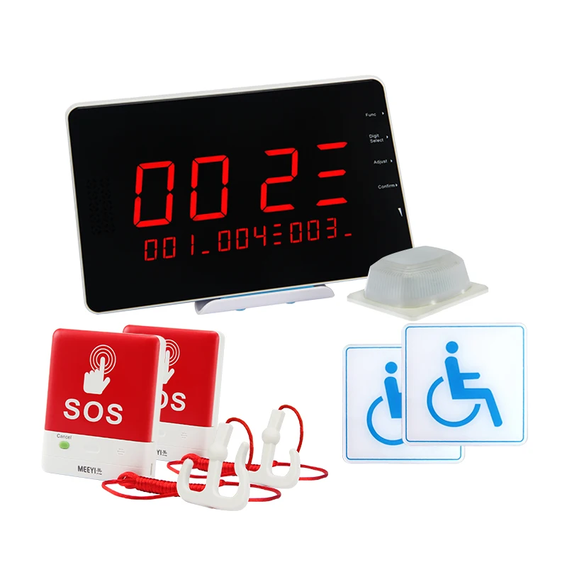 MEEYI Handicap Emergency Call System Panic Button Disabled Toilet Alarm Kits