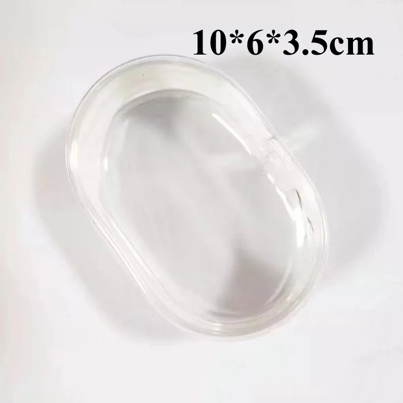 4 sizes plastic doll display bag transparent clear pvc travel zipper pouch with keychain