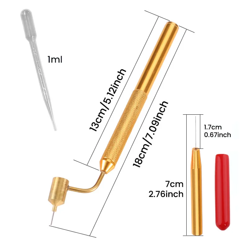 New Arrivals Gold Slanting Fine Line Paint Pen 0.5mm for 3D Auto Paint Applicable with Inks Acrylics & Water Based Media