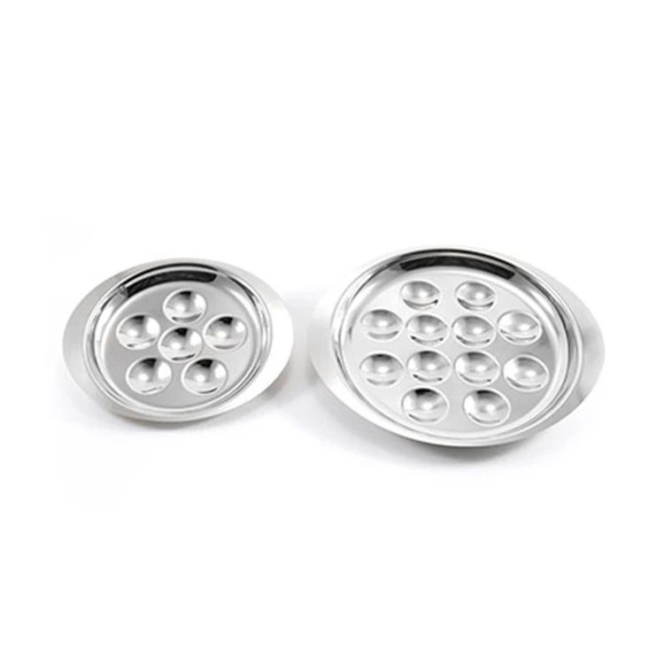 
Stainless steel round 6/12 head snail dish Steamed egg tray 