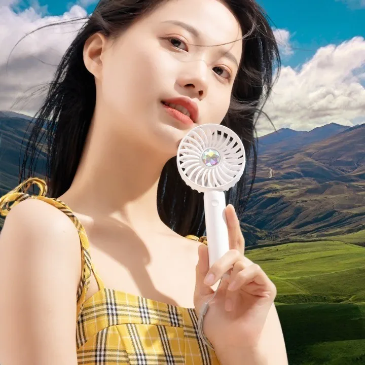 Outdoor Travel Plastic Portable Mini Personalized Handheld Battery Fans with Logo