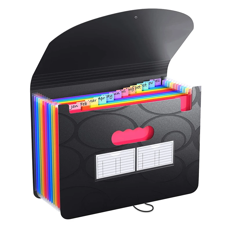 Accordian File Organizer Letter Size Portable Documents Holder Expanding File Folder