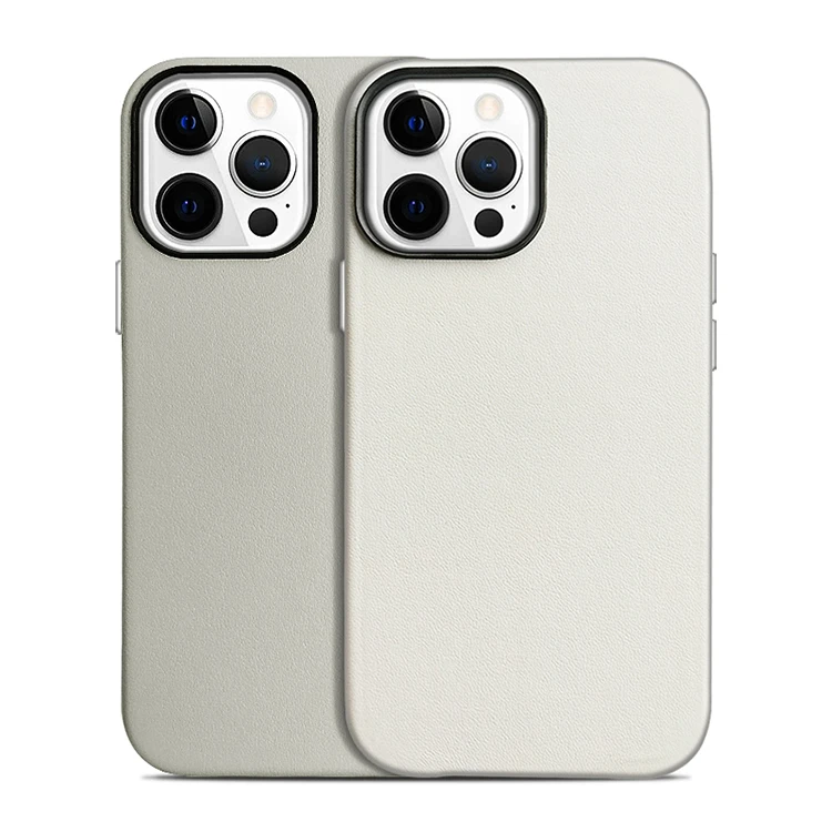 High Quality Full Wrapped Nappa Leather Mobile Phone Case for iPhone 13