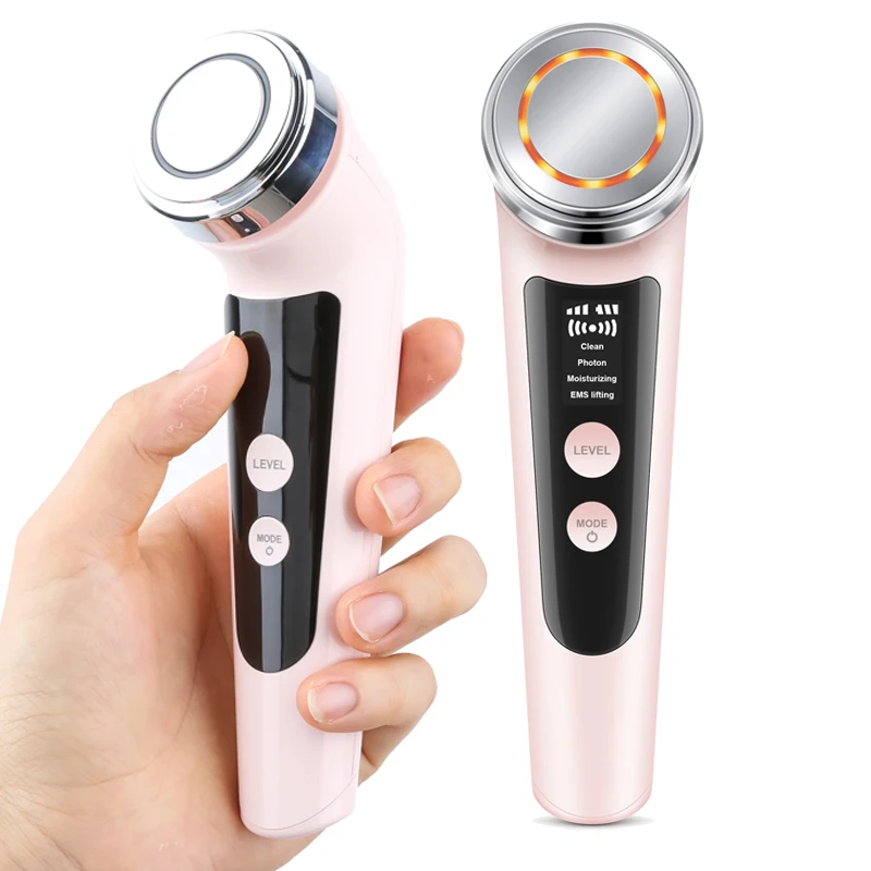 led skin tightening beauty device home use photon skin rejuvenation negative ion face massager tool