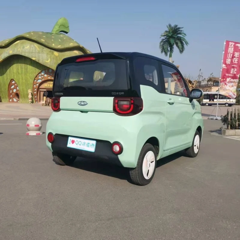 2024 lowest price chery qq Ice Cream charge 4 wheel 4 seater electric mini ev car for adults