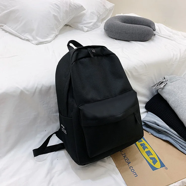 Large-capacity backpack Korean version of the simple girl small fresh ins wind shoulder bag high school college student bag