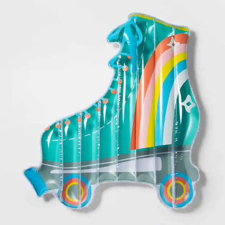 Inflatable Skating Shoes Floating Bed Inflatable Roller Skate Fun Pool Float Water Float Air Mattress Pool Chaise floating raft