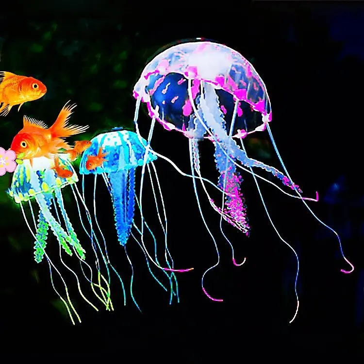Aquarium Decorations Simulate Fluorescent Jellyfish Floating Soft Jellyfish Aquarium Products Fish Tank Accessories