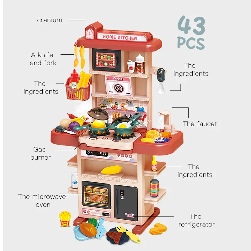 Ask for discounts hot sales kitchen toys pretend play for kids kitchen set cooking toys effluent emulation cooking toys