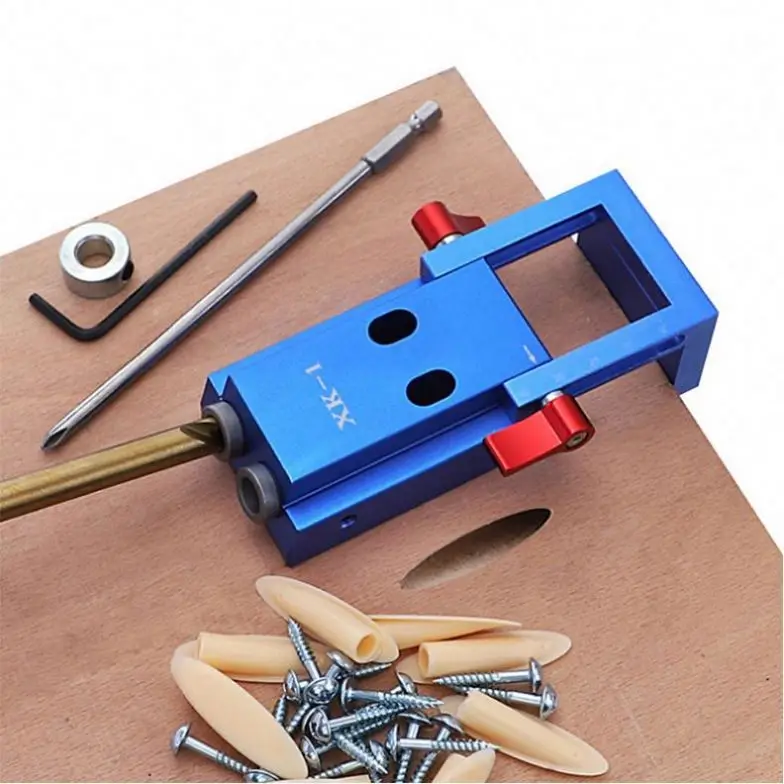 TEBAK Cheap high quality Pocket Hole Jig Drill Guider Doweling Joinery for Woodworking Durable W/Scale