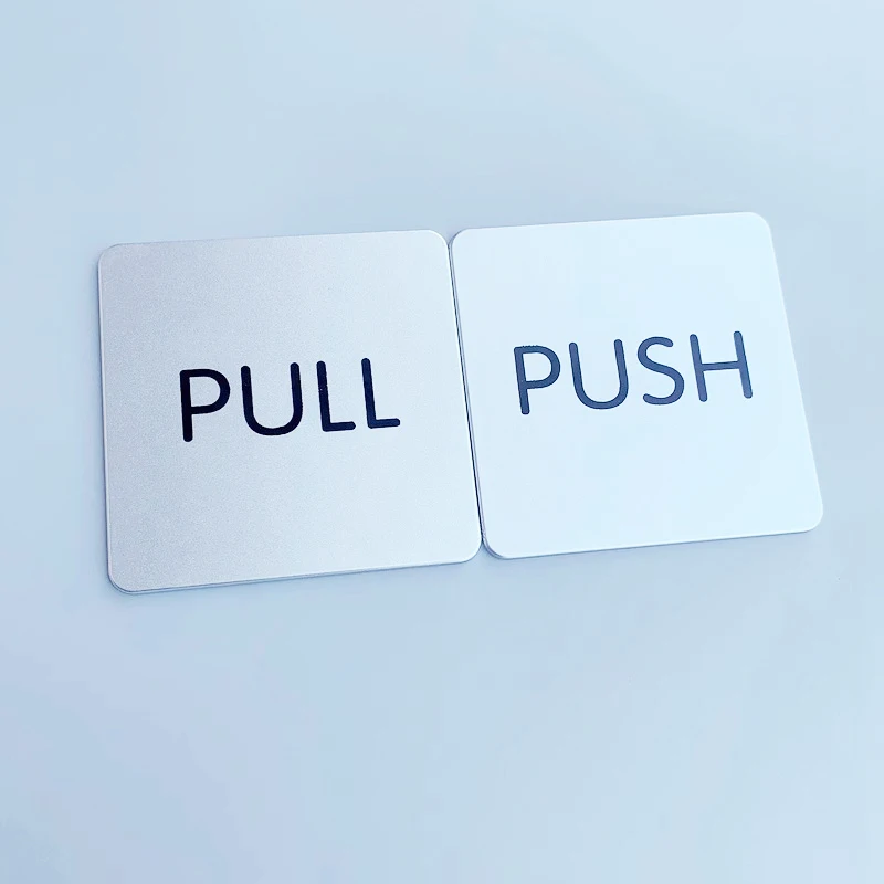 Hotel Mall Door Sign Commercial Office Door Pull Push Sign Plate