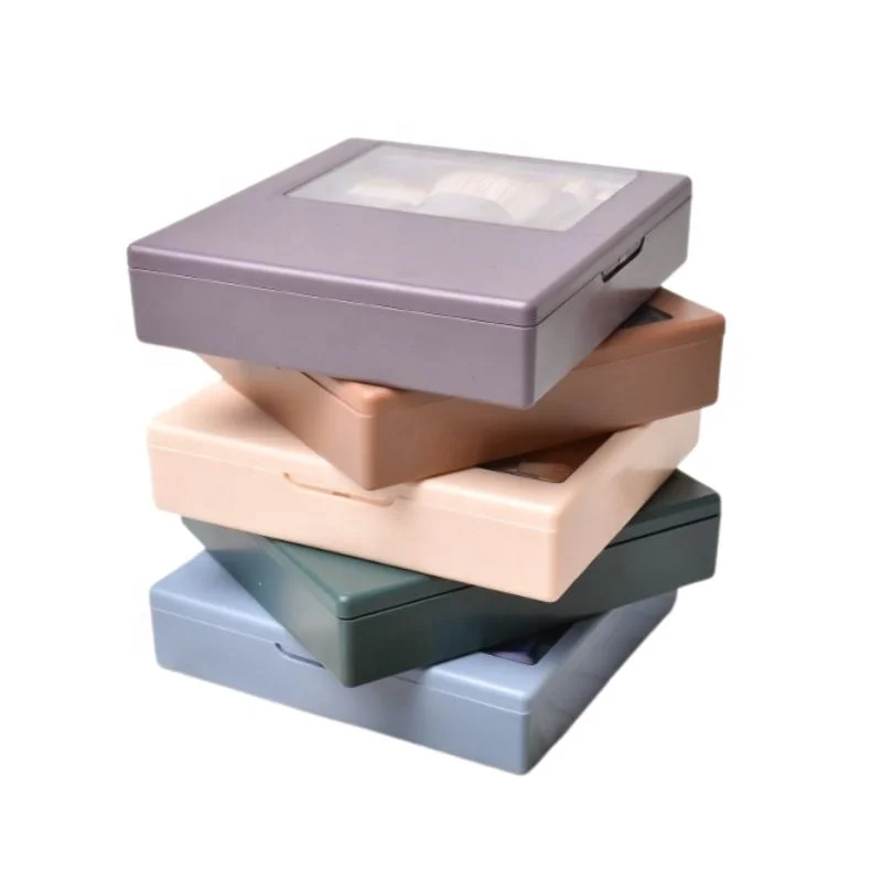 Hot Selling Small Cosmetic Brushes Portable Travel Size Makeup Brushes Mini Set with Case 5PCS Built-in Mirror