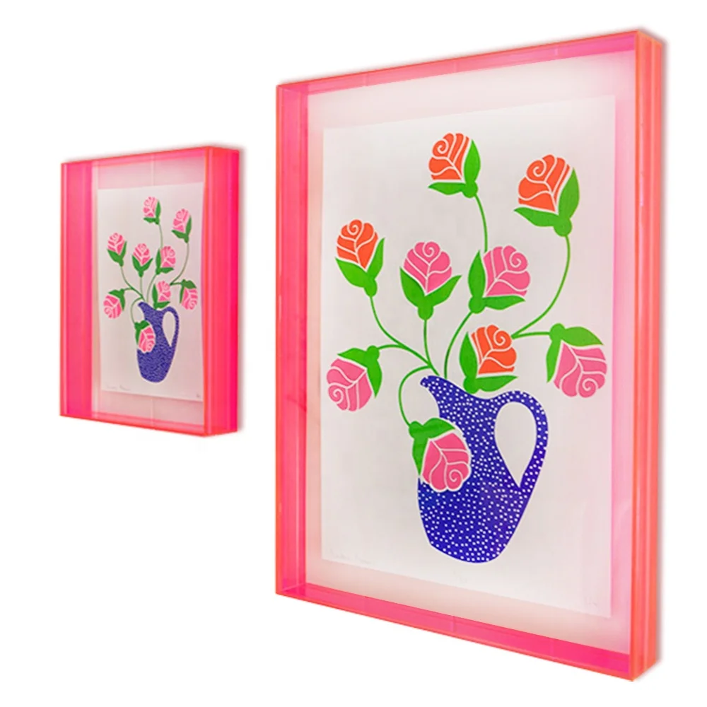 Special custom  for creativity and simplicity Neon yellow acrylic frame