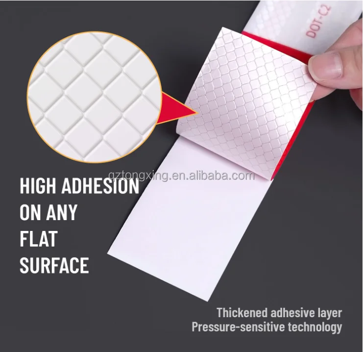 Safety red and white DOT-C2 high visibility reflective tape for truck and road