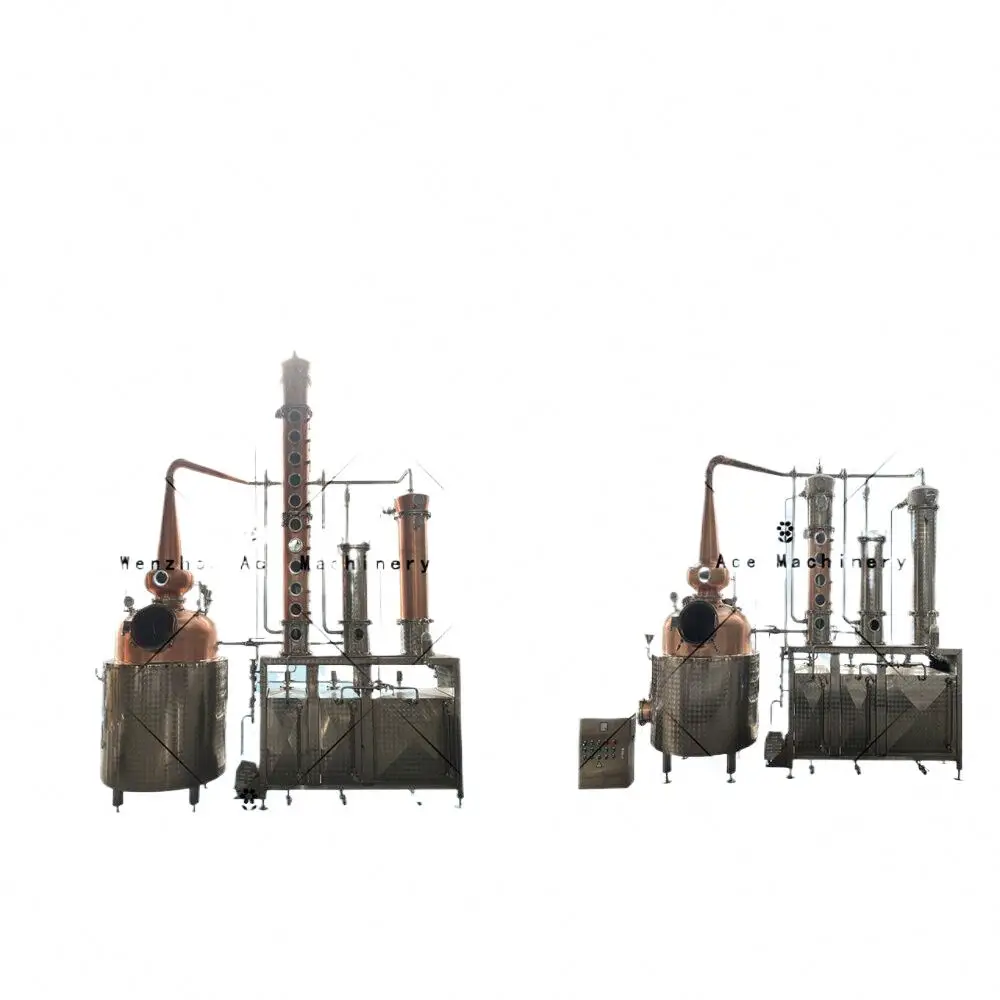 Extra Large Capacity Copper Whisky Still Rectifying Distillation Colume Electric Heating Alcohol Still Distillation For Sale