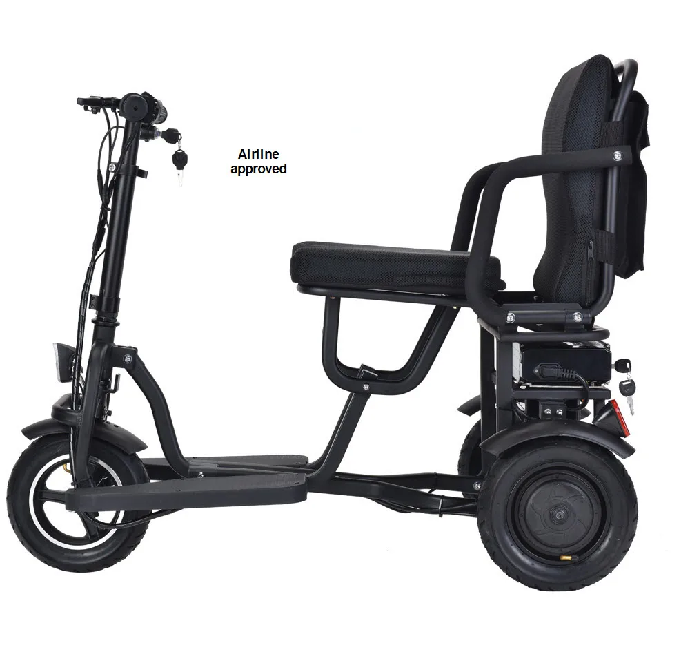 dc brushless motor 20km/h 1000W mini mobility scooter electric tricycles for old people