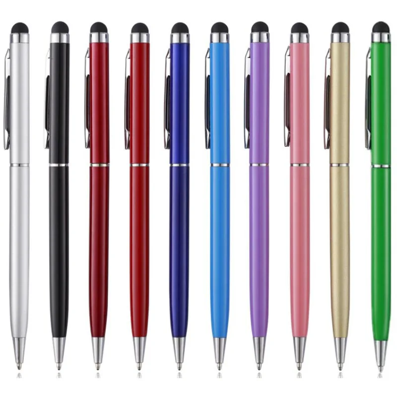 Cheap Metal Slim Touchscreen Ballpoint Pen  Twist Action Stylus Pens