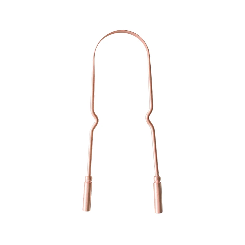 Stainless Steel Metal Tongue Scrapers Reusable oral cleaning tool stainless steel metal copper rose gold tongue scraper