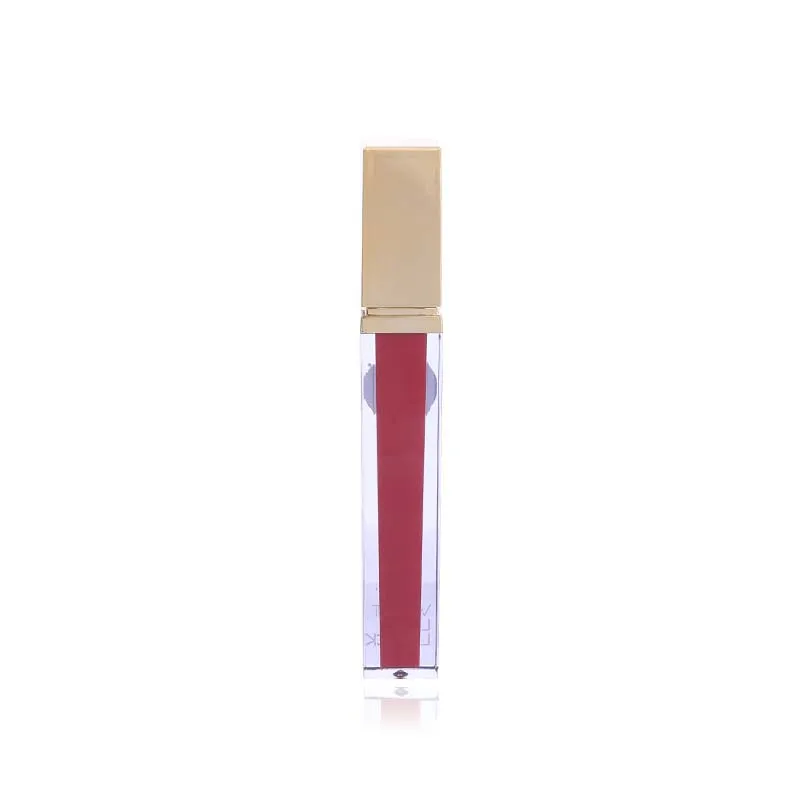 Customized new private logo matte Waterproof liquid lipstick long lasting cruelty free shimmer Vitamin E red satin lip gloss