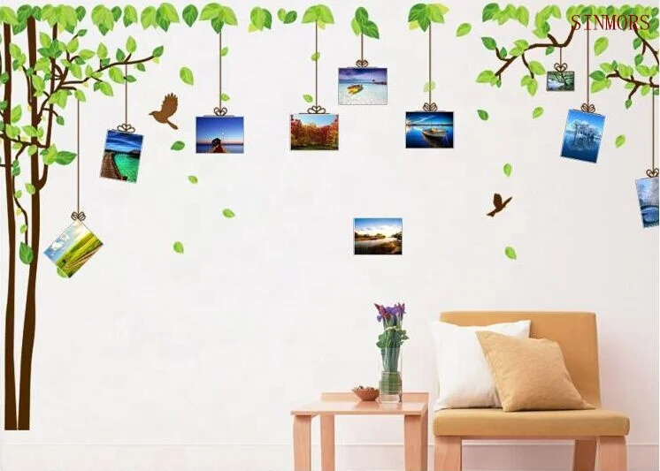 Custom Made Big Size Family Photo Frame Tree Removable Self-adhesive PVC Decorative Wall Sticker