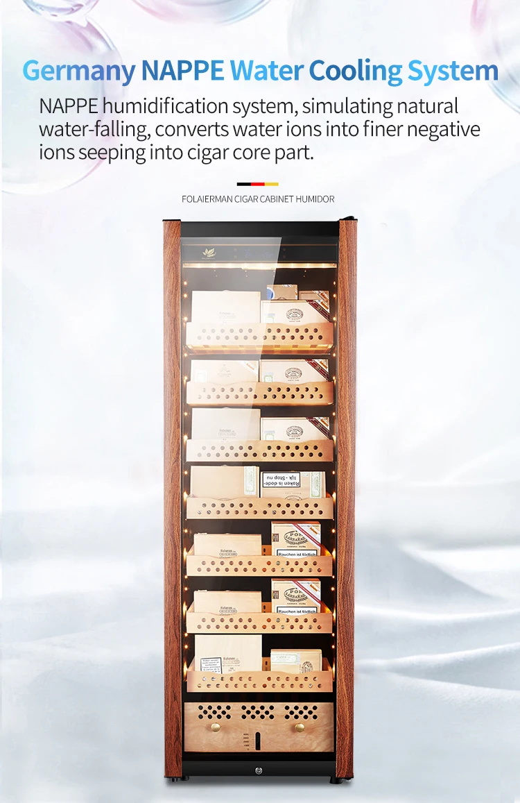 Hot Sales Wooden Style 1600 PCS Cigar Humidor Electronic Cigar Cases Cigar Cooler Cabinet
