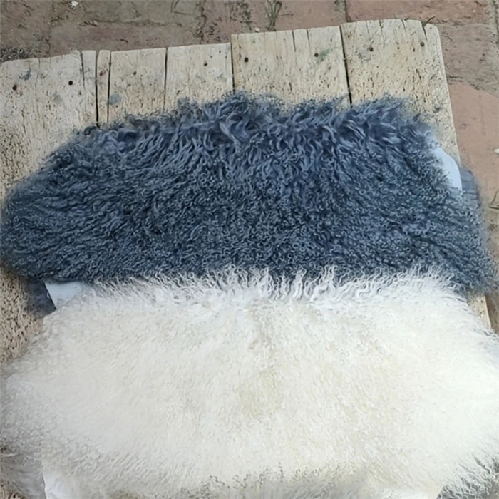 Natural Tibet Lamb Skin Real Mongolian Lamb Fur