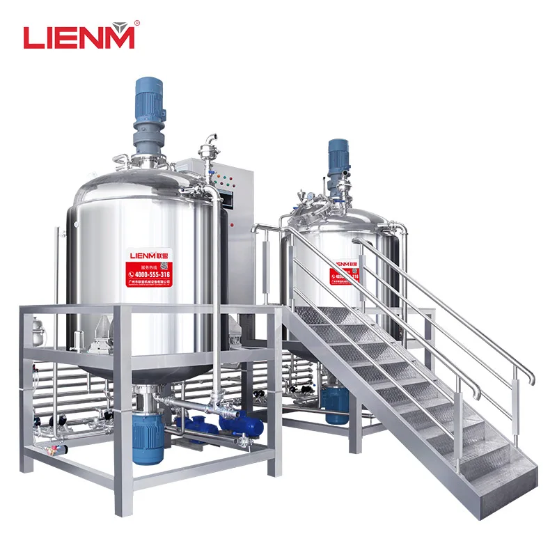 vacuum homogenizing emulsifying mixer shampoo/liquid soap/lotion cream making machine