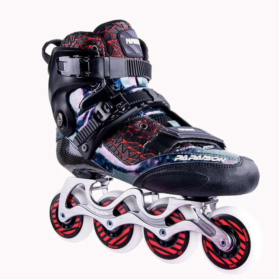 High quality carbon fiber slalom skates 85A PU wheels speed inline skates fitness freestyle roller skates for adult men women