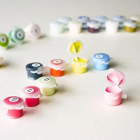 DIY Painting by Numbers 20x20cm Children Cartoon Framed Paint by Number Handpainted Kids Painting Artwork Gift with Frame Kits