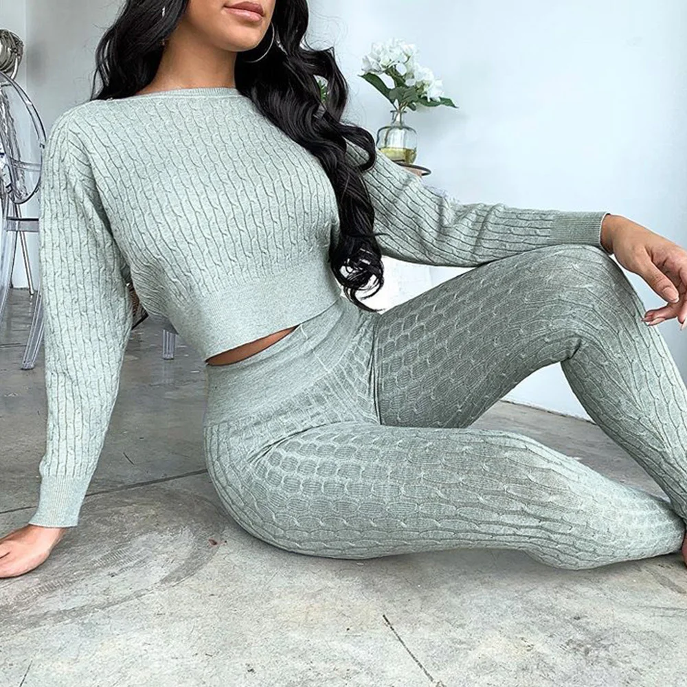 Спортивный костюм HJ ZSE31 с длинным рукавом, 4 цвета, комплект из двух предметов, длинные брюки, женская одежда + женский свитер, на осень-зиму