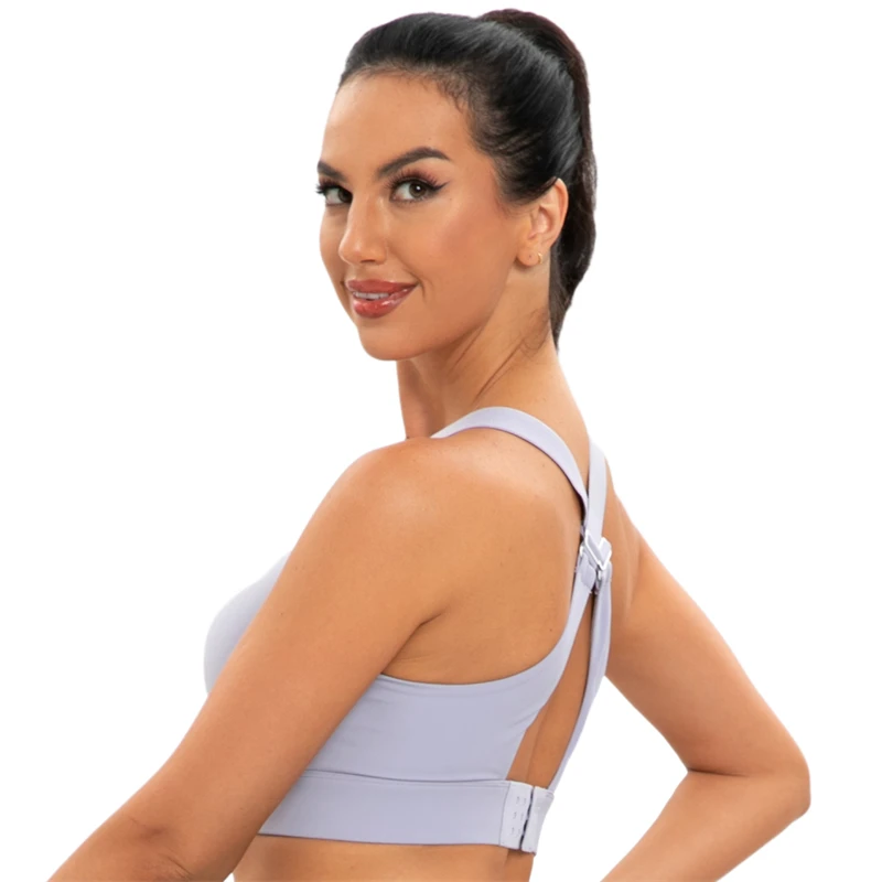 2023 Fashionable Factory Women Fitness Cross back Sports Adjustable High Impact Padded Workout Gym Activewear Bra