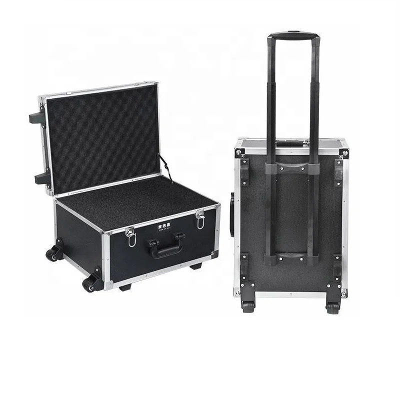 Hot Sale Aluminum Alloy Trolley Case Shockproof Flight Transport Equipment Instrument Case With Wheels