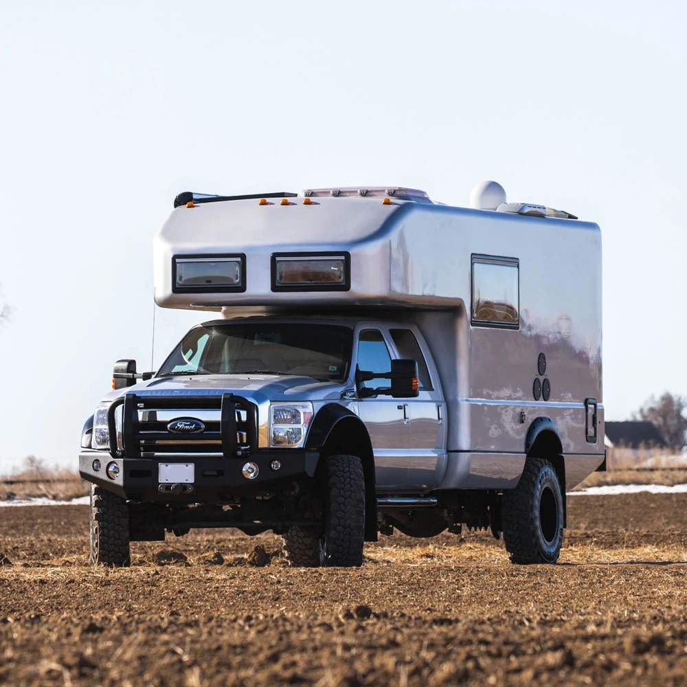 
5.5 short bed pop top caravan truck camper with shower toliet campervan 