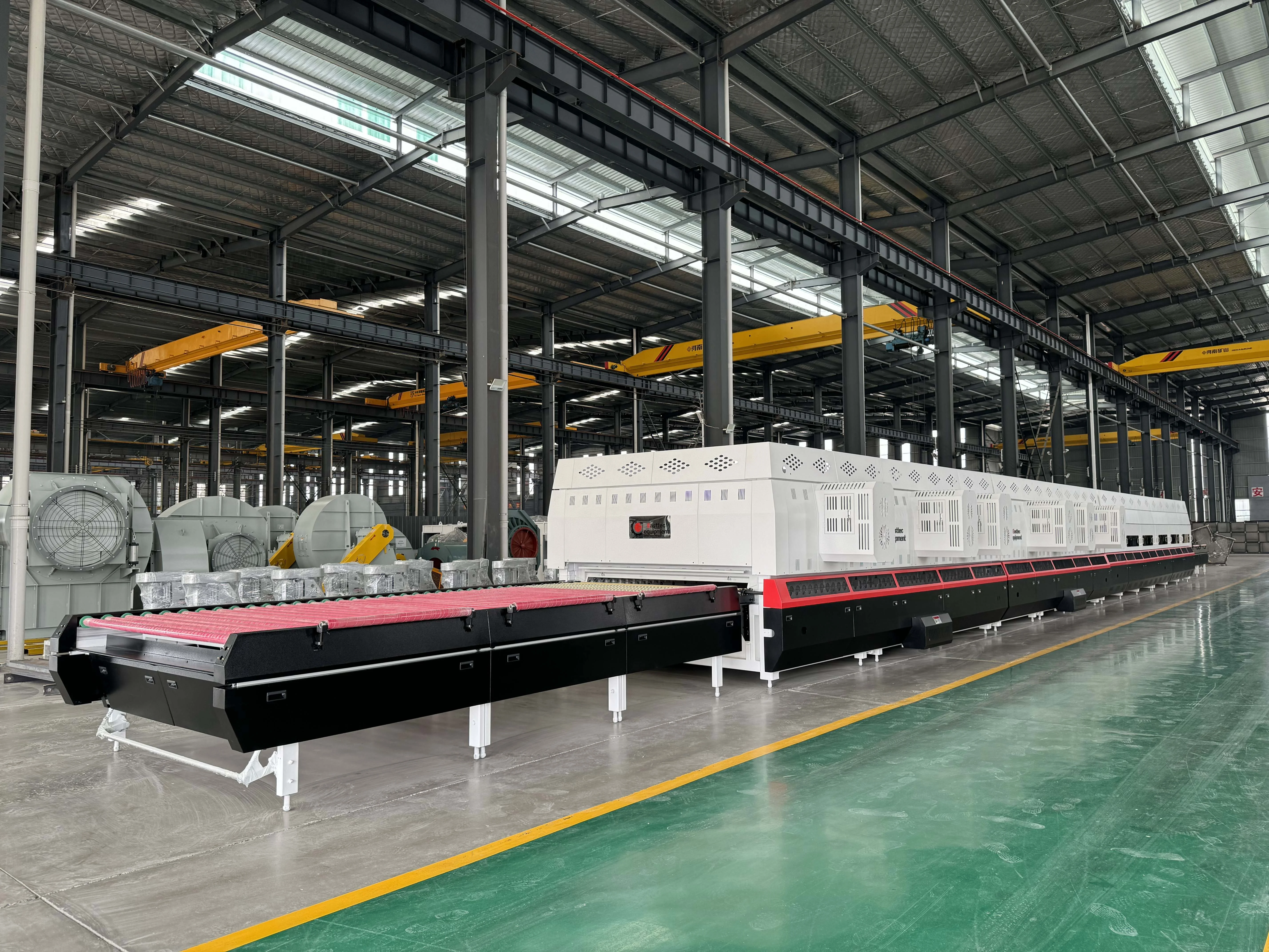 New condition thin glass tempering machine/thin glass tempering furnace/3mm glass tempering 1200*5000mm 4*17feet