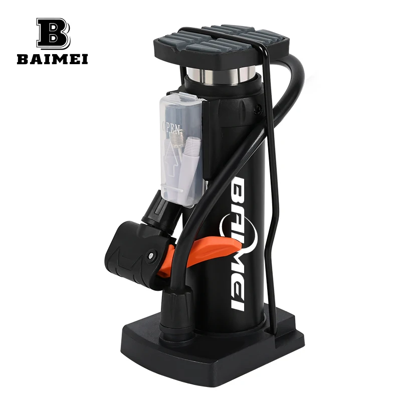 Baimei Portable Mini Aluminium Alloy Bicycle foot Air Pump Portable Bicycle Tire Pump other bicycle accessories