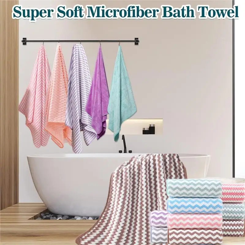 Factory custom ultra absorbent 70x140 Drying Bath Hair Spa Soft clean Quick drying Gift set Microfiber bath towel