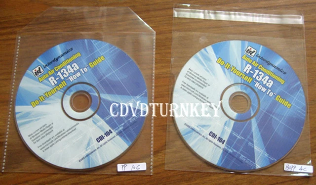 plastic cd dvd plastic sleeve packaging with flap self adhesive pouches