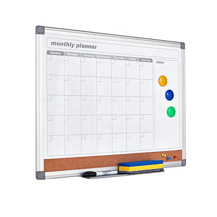 
Monthly dry erase calendar white board weekly magnetic whiteboard planner board 