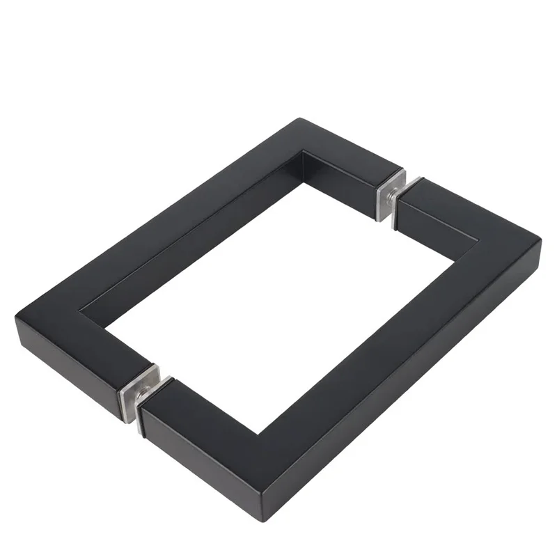 Luxurious and durable 304 stainless steel handle thickened square tube glass door handle