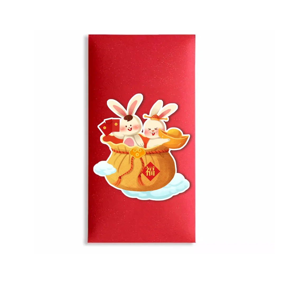 Custom Red Packet Envelope Embossing Lucky Money Envelope For Chinese New Year