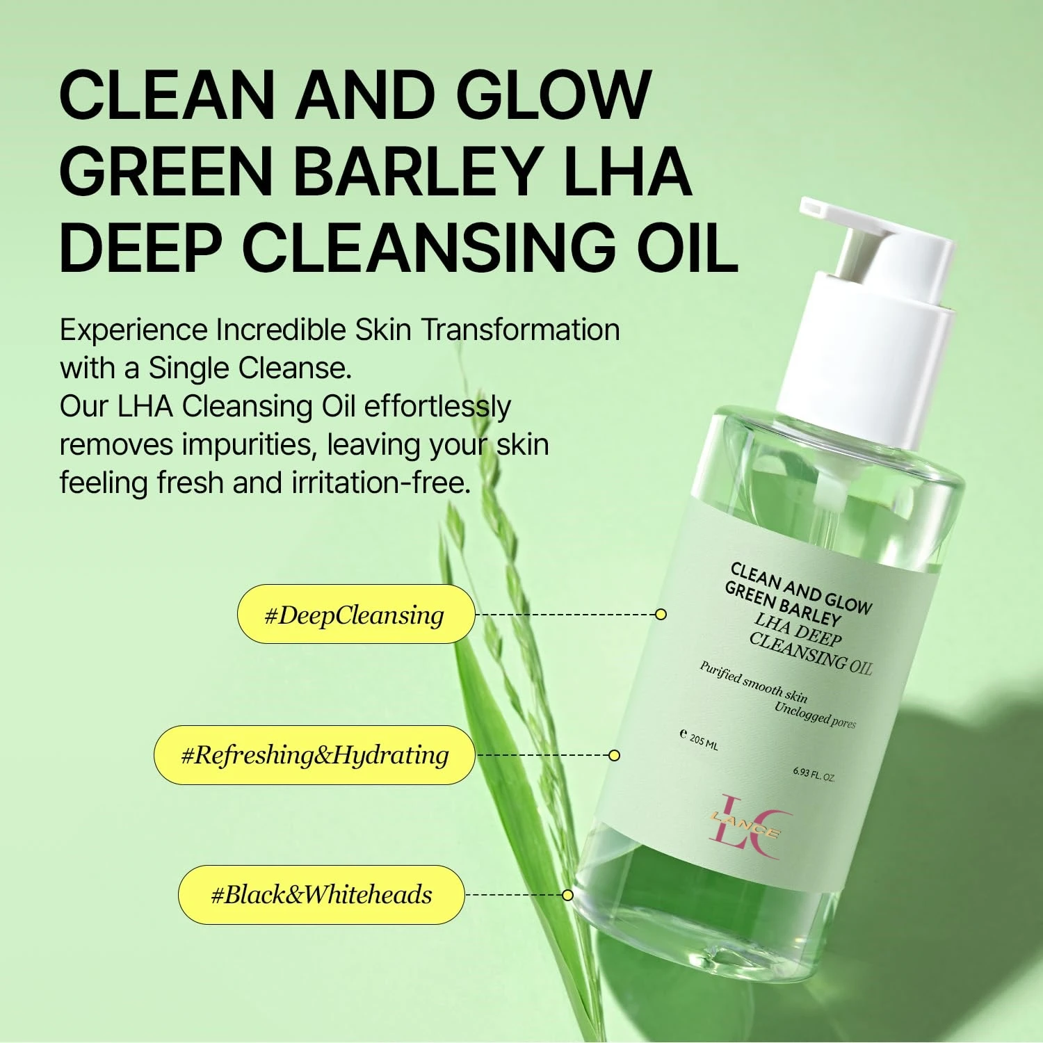 Lance LHA Deep Cleansing Oil OEM ODM Refreshing Skin Removing Heavy Makeup Instant Deep Clean Blackhead Facial Cleanser Oil