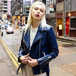 Most popular leather warm trench coat women