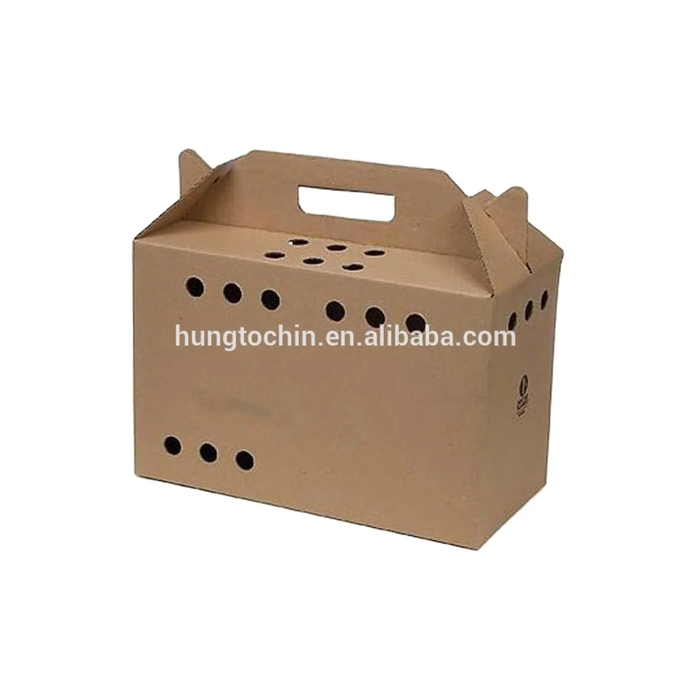China alibaba custom made OEM 3/5ply strong chick shipping box for farm