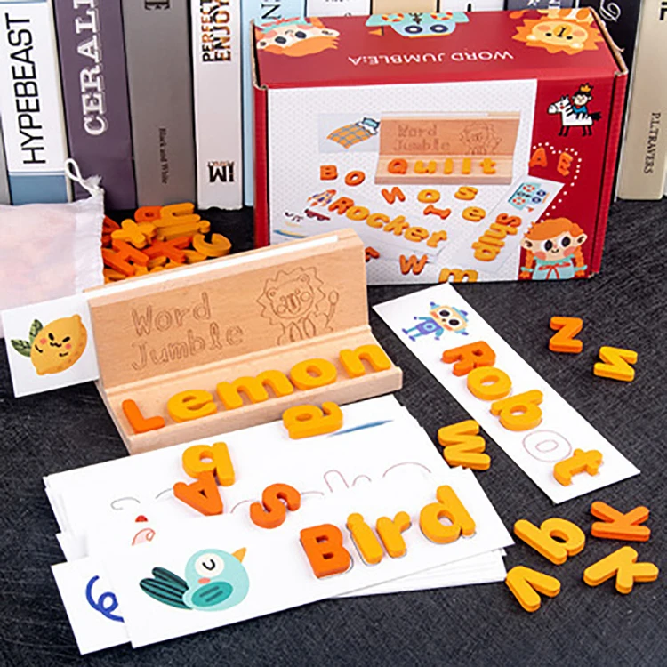 Hot Amazon New Learning Letters World Early Baby Toys Wooden Educational Toys