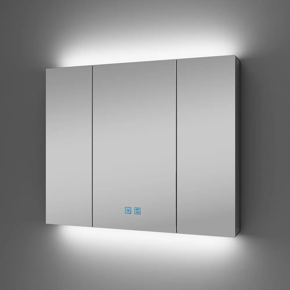 Ecological aluminum hotel cheap used bathroom vanity mirror cabinets with mirror