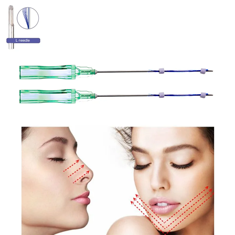 Wholesale absorbable facial use Multi thread 21G 38mm hilos tensores pdo thread face lift with CE certificate