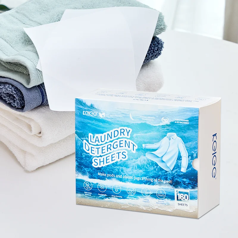 KELEE Super Concentrated Solid Organic Laundry Sheet Eco Friendly Laundry Detergent Sheets Laundry Strips