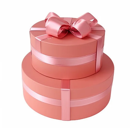 Luxury packaging valentines large round cake boxes disposable paper pink 6 8 10inch cake box